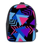 Memphis Pattern Geometric Abstract School Bag (Large) Front