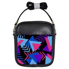 Memphis Pattern Geometric Abstract Girls Sling Bag