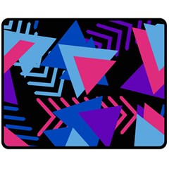 Memphis Pattern Geometric Abstract Fleece Blanket (medium) 