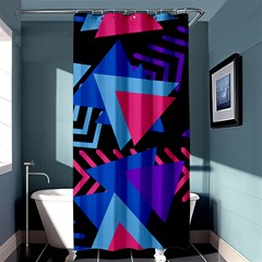 Memphis Pattern Geometric Abstract Shower Curtain 36  X 72  (stall) 