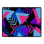 Memphis Pattern Geometric Abstract Double Sided Fleece Blanket (Small)  45 x34  Blanket Front