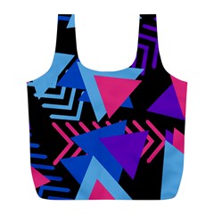 Memphis Pattern Geometric Abstract Full Print Recycle Bag (l)