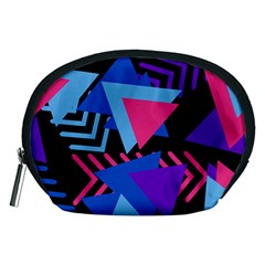 Memphis Pattern Geometric Abstract Accessory Pouch (medium) by HermanTelo