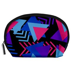 Memphis Pattern Geometric Abstract Accessory Pouch (large) by HermanTelo