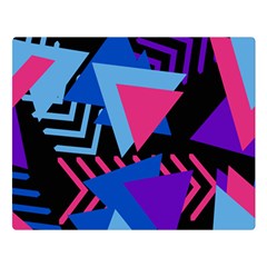 Memphis Pattern Geometric Abstract Double Sided Flano Blanket (large) 