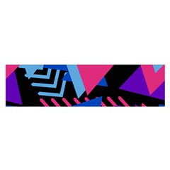 Memphis Pattern Geometric Abstract Satin Scarf (oblong)