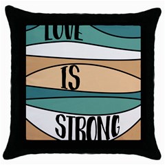 Love Sign Romantic Throw Pillow Case (black) by HermanTelo