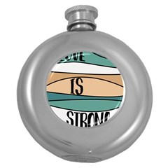 Love Sign Romantic Round Hip Flask (5 Oz)