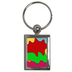 Liquid Forms Water Background Key Chain (rectangle) by HermanTelo