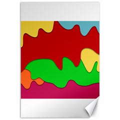 Liquid Forms Water Background Canvas 12  X 18 