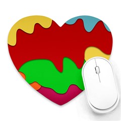 Liquid Forms Water Background Heart Mousepads by HermanTelo