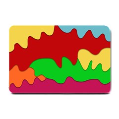 Liquid Forms Water Background Small Doormat 