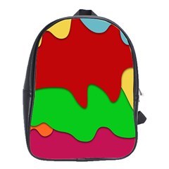 Liquid Forms Water Background School Bag (large) by HermanTelo