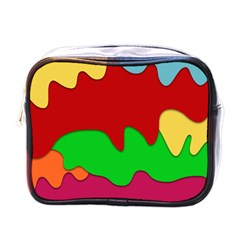 Liquid Forms Water Background Mini Toiletries Bag (one Side)