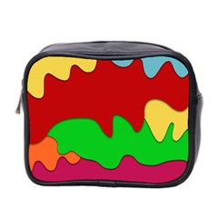 Liquid Forms Water Background Mini Toiletries Bag (two Sides)