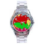 Liquid Forms Water Background Stainless Steel Analogue Watch Front