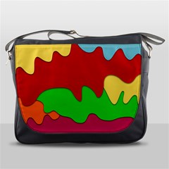 Liquid Forms Water Background Messenger Bag