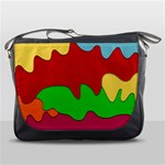 Liquid Forms Water Background Messenger Bag Front