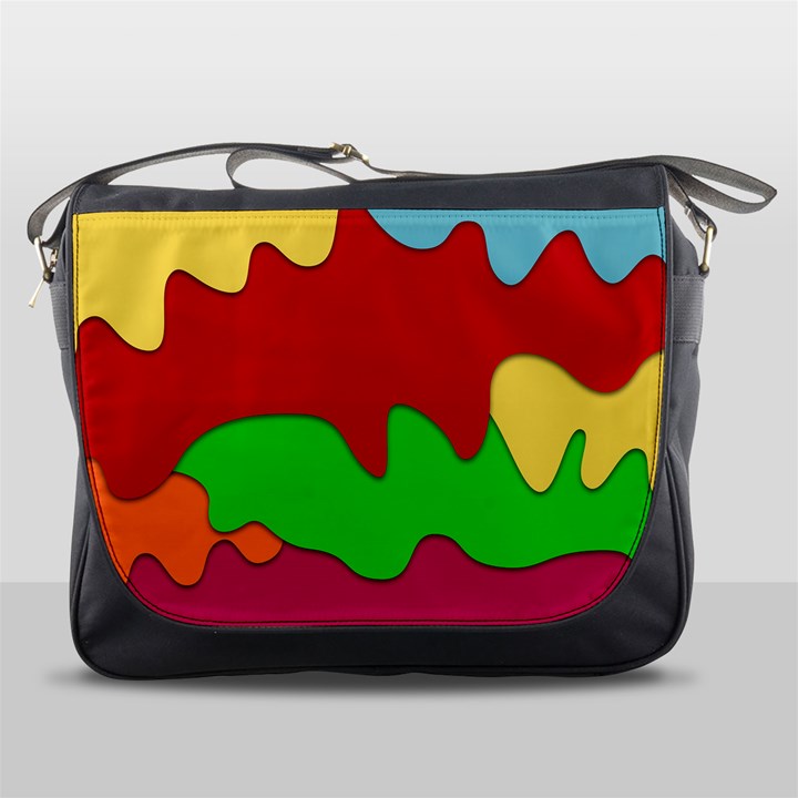 Liquid Forms Water Background Messenger Bag