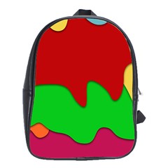 Liquid Forms Water Background School Bag (xl)