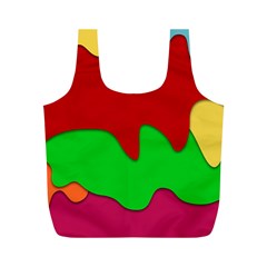 Liquid Forms Water Background Full Print Recycle Bag (m)