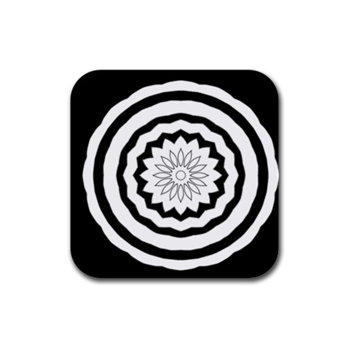 Mandala Rubber Square Coaster (4 pack) 