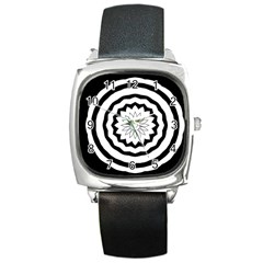 Mandala Square Metal Watch