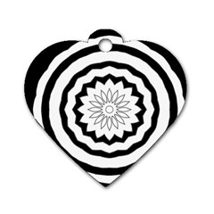 Mandala Dog Tag Heart (two Sides) by HermanTelo