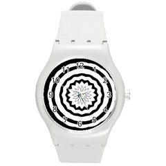 Mandala Round Plastic Sport Watch (m)