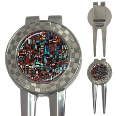 Mosaic Abstract 3-in-1 Golf Divots