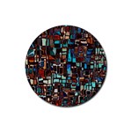 Mosaic Abstract Rubber Round Coaster (4 pack)  Front