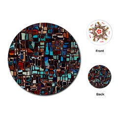 Mosaic Abstract Playing Cards (round)