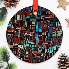 Mosaic Abstract Round Ornament (two Sides)