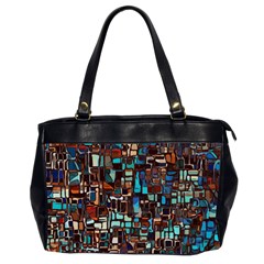 Mosaic Abstract Oversize Office Handbag (2 Sides)