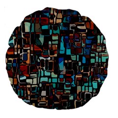 Mosaic Abstract Large 18  Premium Round Cushions by HermanTelo