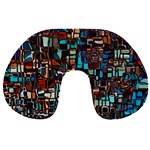 Mosaic Abstract Travel Neck Pillow Back