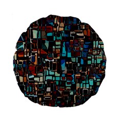 Mosaic Abstract Standard 15  Premium Flano Round Cushions