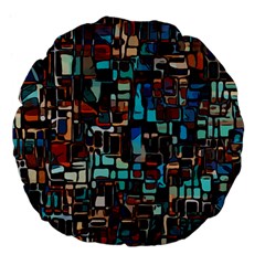 Mosaic Abstract Large 18  Premium Flano Round Cushions