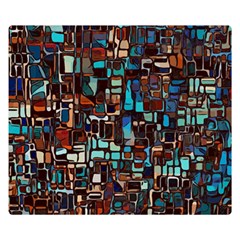 Mosaic Abstract Double Sided Flano Blanket (small) 