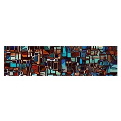 Mosaic Abstract Satin Scarf (oblong)