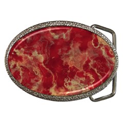 Marble Red Yellow Background Belt Buckles by HermanTelo