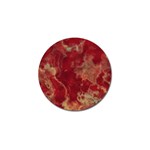 Marble Red Yellow Background Golf Ball Marker (4 pack) Front