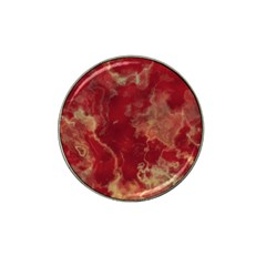 Marble Red Yellow Background Hat Clip Ball Marker (4 Pack)