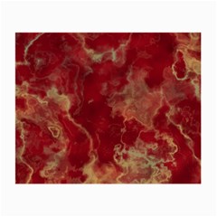 Marble Red Yellow Background Small Glasses Cloth by HermanTelo