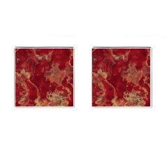 Marble Red Yellow Background Cufflinks (square) by HermanTelo