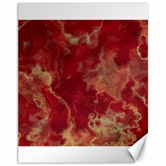 Marble Red Yellow Background Canvas 11  X 14 