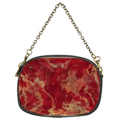 Marble Red Yellow Background Chain Purse (one Side) by HermanTelo