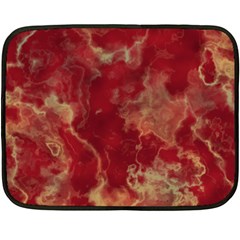 Marble Red Yellow Background Fleece Blanket (mini)