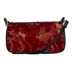 Marble Red Yellow Background Shoulder Clutch Bag by HermanTelo