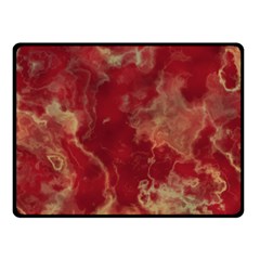 Marble Red Yellow Background Fleece Blanket (small)